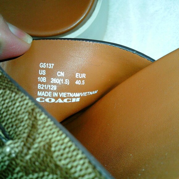 New (without tags) Coach Allanah Sandal In Khaki Signature Canvas in Size 10B - Picture 6 of 7